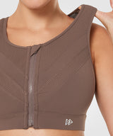 Enfold Zip Mesh gepolsterter Lauf-BH | Damen-Sport-BH mit starker Unterstützung (Übergröße)