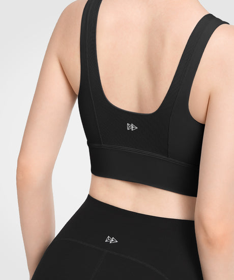 Echo Vadderad Yoga-BH med Rund Hals | Sport-BH med Lätt Stöd för Damer