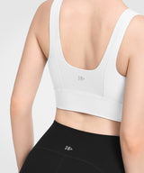 Echo Padded Round Neck Yoga Bra | Women's Light Support Sports Bra