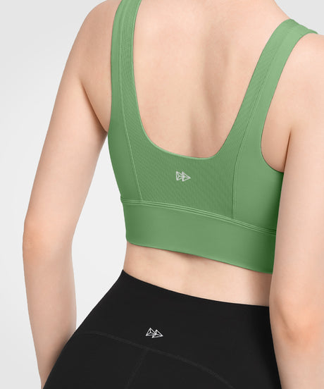 Echo Vadderad Yoga-BH med Rund Hals | Sport-BH med Lätt Stöd för Damer