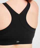 Echo Perforated Zip Front Padded Running Bra | Damen Sport-BH mit starkem Halt
