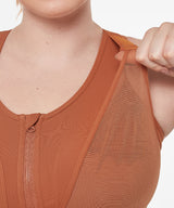 Power Zip verstellbarer Mesh Racerback gepolsterter Lauf-BH | Damen Sport-BH mit starker Unterstützung