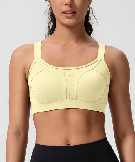 Power Adjustable Criss Cross Padded Running Bra | Women's High Support Sports Bra