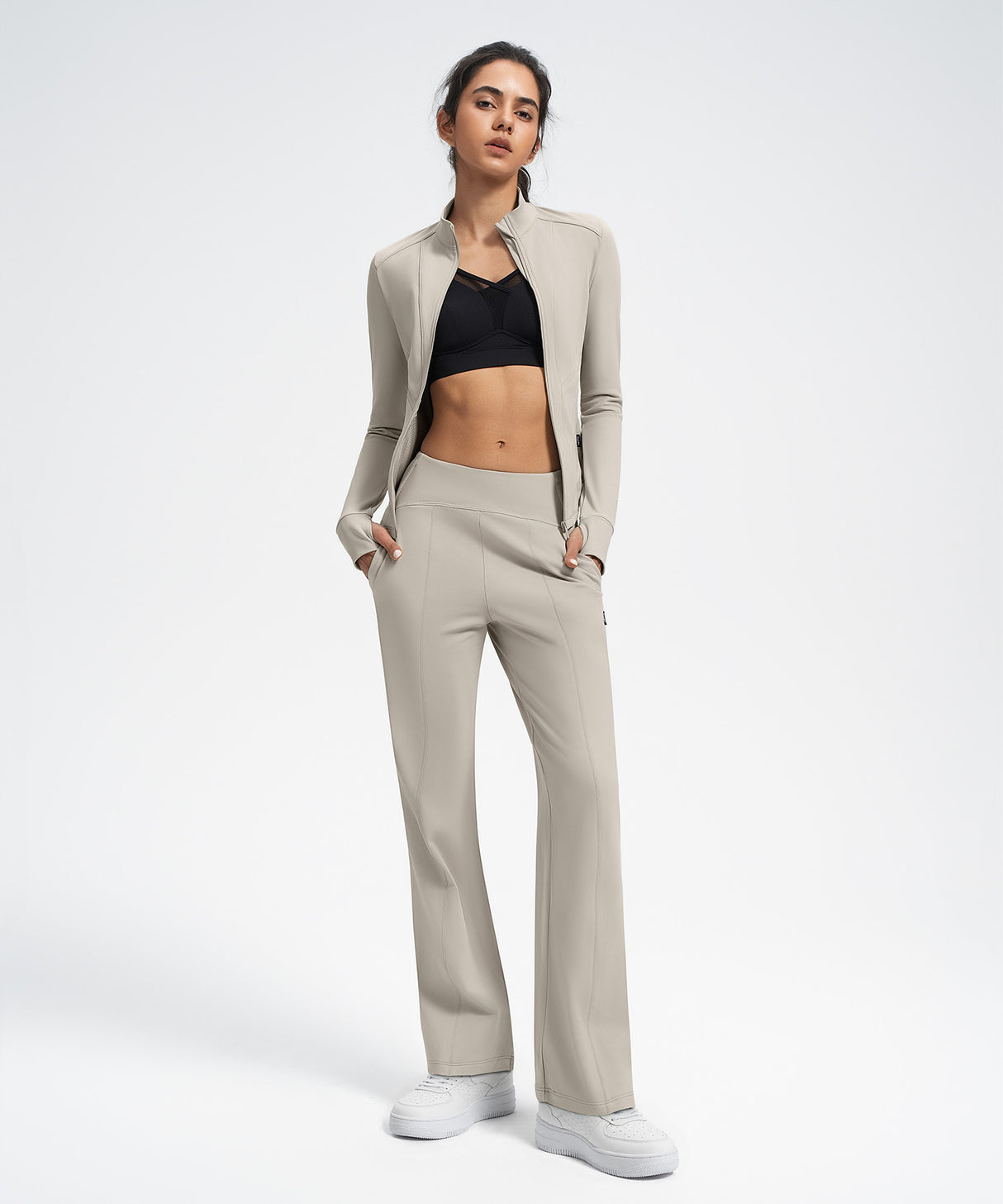 Anywhere Drawstring Water-Resistant Fleece-Lined Sporty Pants 29 inch | Women's Sports Pants