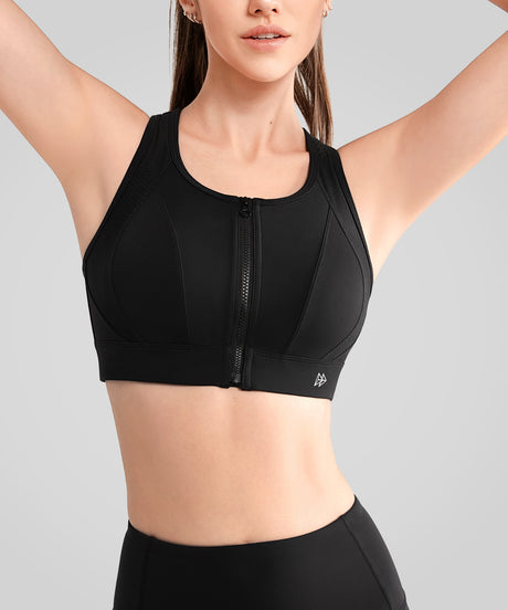 Echo Locked-in Fit Mesh Running Bra  | Women's High Support Sports Bra