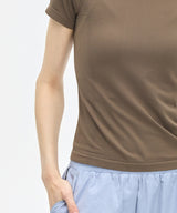 Sculpt Elastic Stretchy Slim Fit Tennis Tee| Women's Short Sleeve T-shirt