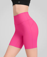 Shift stretchiga mjuka shorts med dubbla sömmar 20 cm | Löparshorts med högt stöd för kvinnor