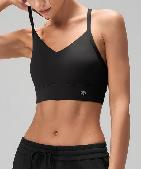 Anywhere Y-Back Design Insydda Yoga-BH med Vadder | Sport-BH med Lätt Stöd för Damer