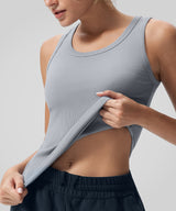 Anywhere Non-See-Through Soft Ribbed Tank| Women's Sports Tank
