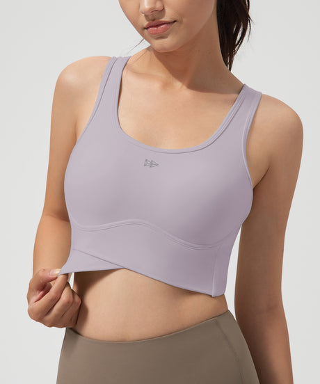 Anywhere Full-Coverage Fixed Pads Longline Yoga Bra | Women's Sports Tank