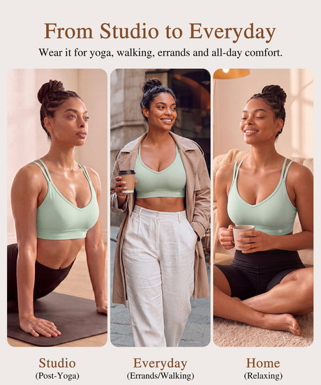 Anywhere Breathable Soft Bra for Yoga & Everyday Wear | Women's Light Support Sports Bra