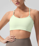 Anywhere Double Strap Sheer Mesh Yoga Bra| Women's Light Support Sports Bra