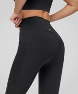 Atmungsaktive Leggings mit seitlichem Mesh-Logo-Print, 25 Zoll | Leicht stützende Leggings für Damen