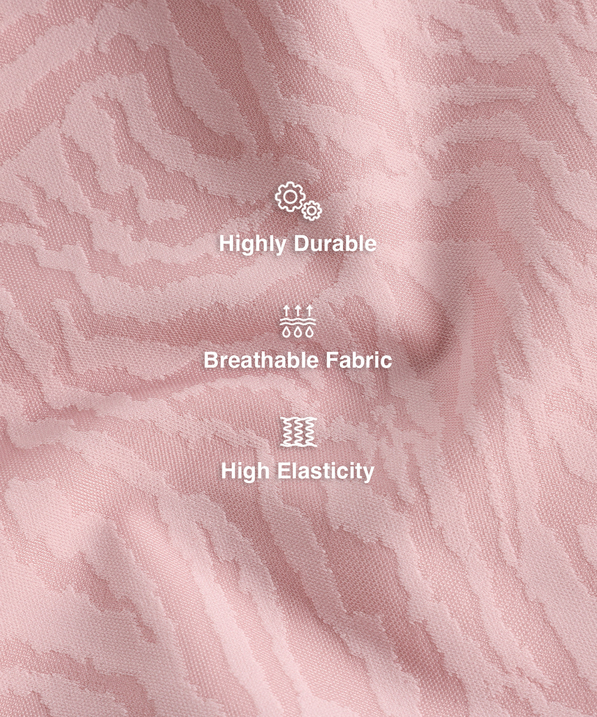 Pink Textured High Impact Leggings With Pockets 25 inches | High-Impact Support Best For Running, HIIT & Training