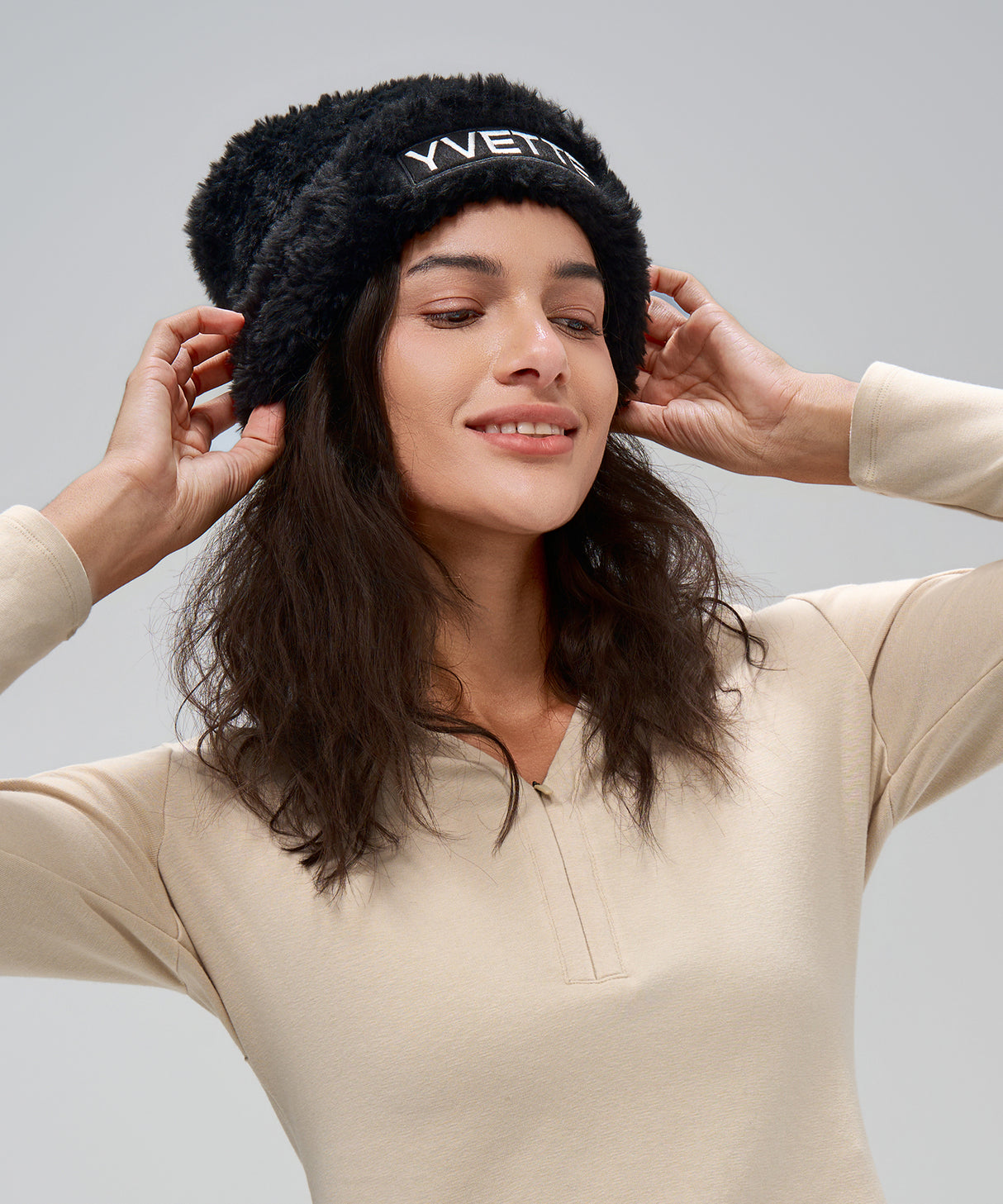 Yvette Plush Warm Beanie Hat