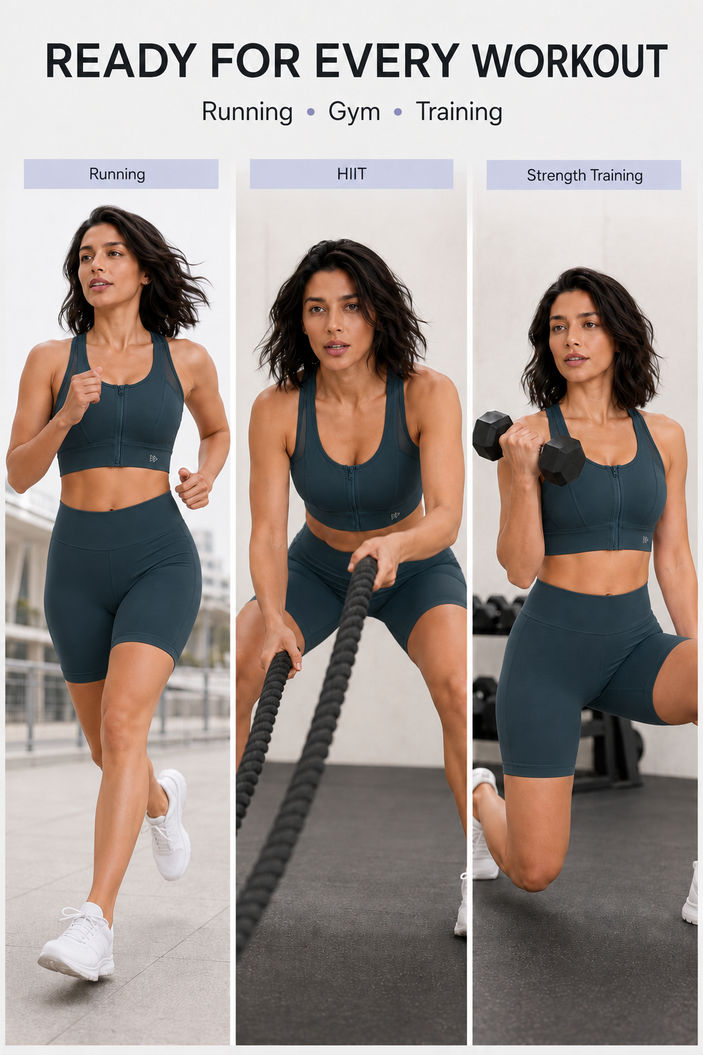 Reggiseno da corsa Power Cross Racerback | Reggiseno sportivo ad alto sostegno da donna