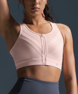 Sujetador para correr acolchado de malla con cremallera Enfold | Sujetador deportivo de alta sujeción para mujer