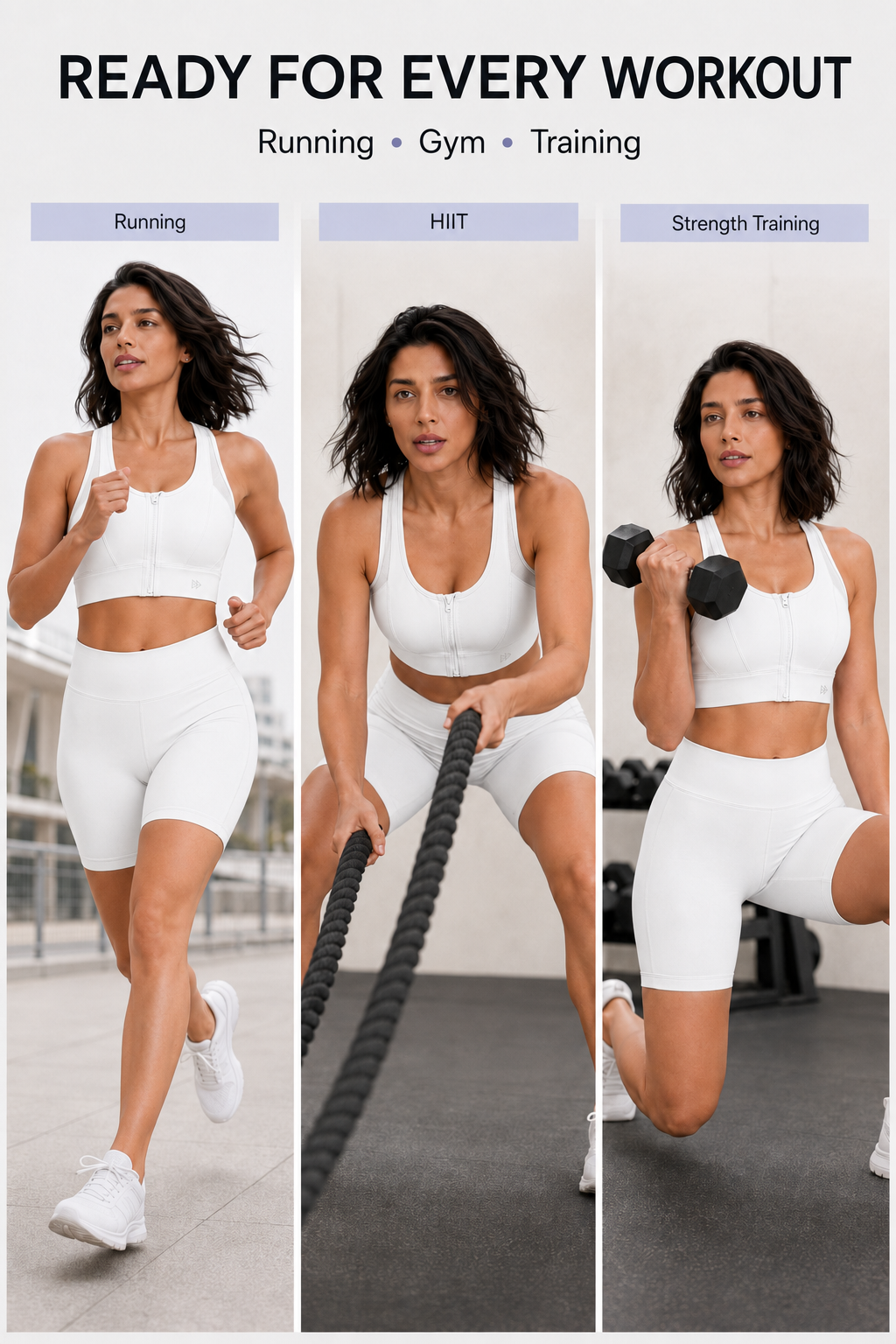 Reggiseno da corsa Power Cross Racerback | Reggiseno sportivo ad alto sostegno da donna
