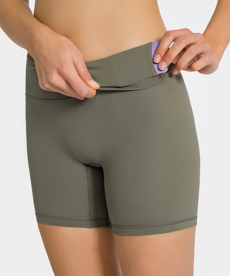 Shift Stretchy Soft No Front Seam Pocket Shorts 4 inches| Women's Light Support Shorts