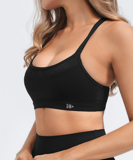 Anywhere No-Slip Crisscross Straps Removable Cups Yoga Bra | Women's Light Support Sports Bra Best For Yoga, HIIT