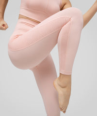 Atmungsaktive Leggings mit seitlichem Mesh-Logo-Print, 25 Zoll | Leicht stützende Leggings für Damen
