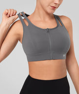 Enfold Longline Hollow Racerback Padded Running Bra | Women's High Support Sports Bra