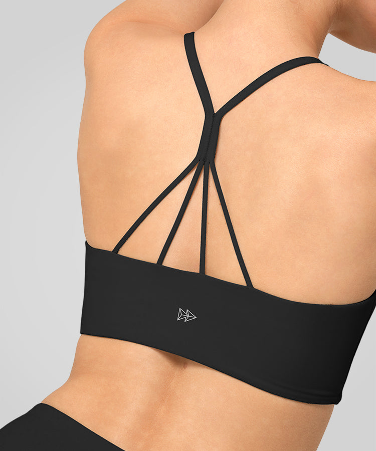 Anywhere V-Ausschnitt Cremeweicher Yoga-BH | Leicht stützender Sport-BH für Damen