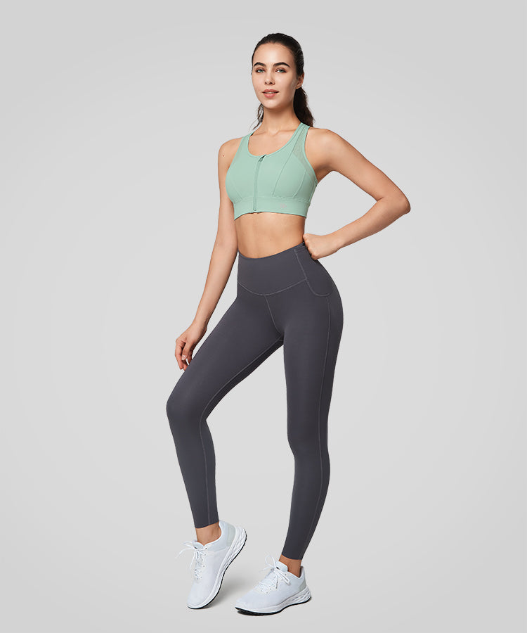 Power Cross Racerback Running Bra | Women's High Support Sports Bra