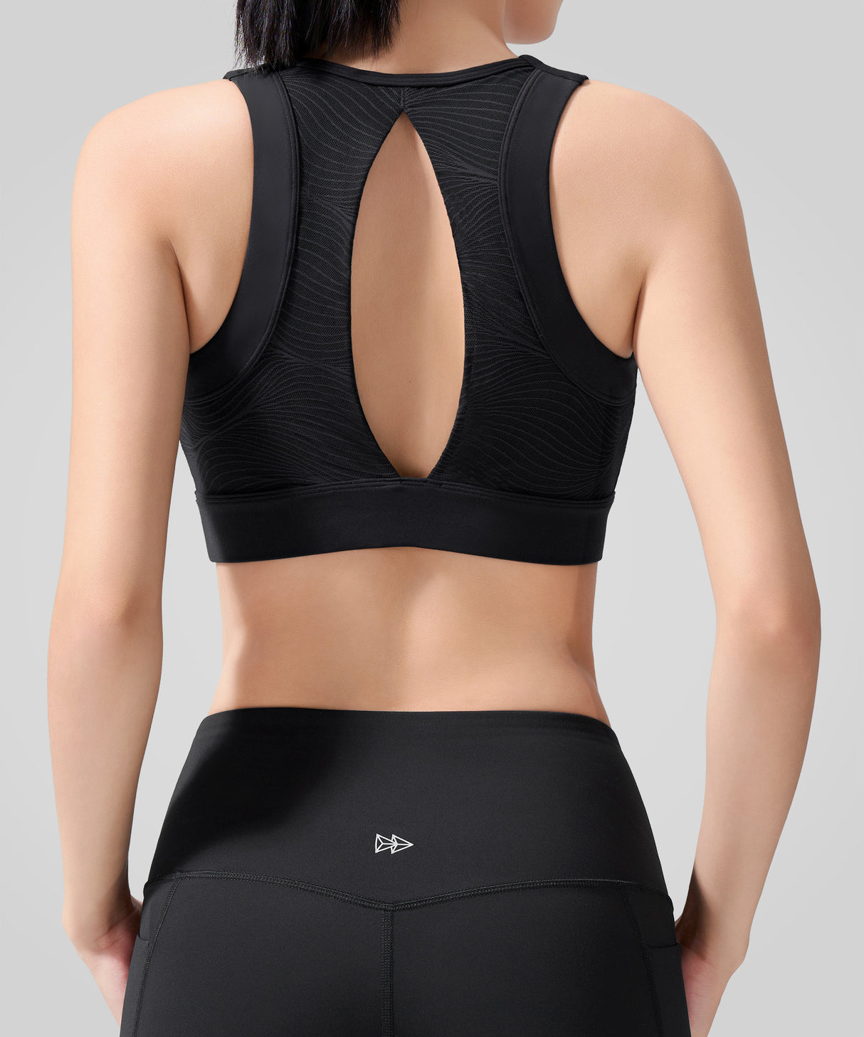 Echo Key Hole Back Mesh Andningsbar Yoga-BH | Sport-BH med lätt stöd för kvinnor