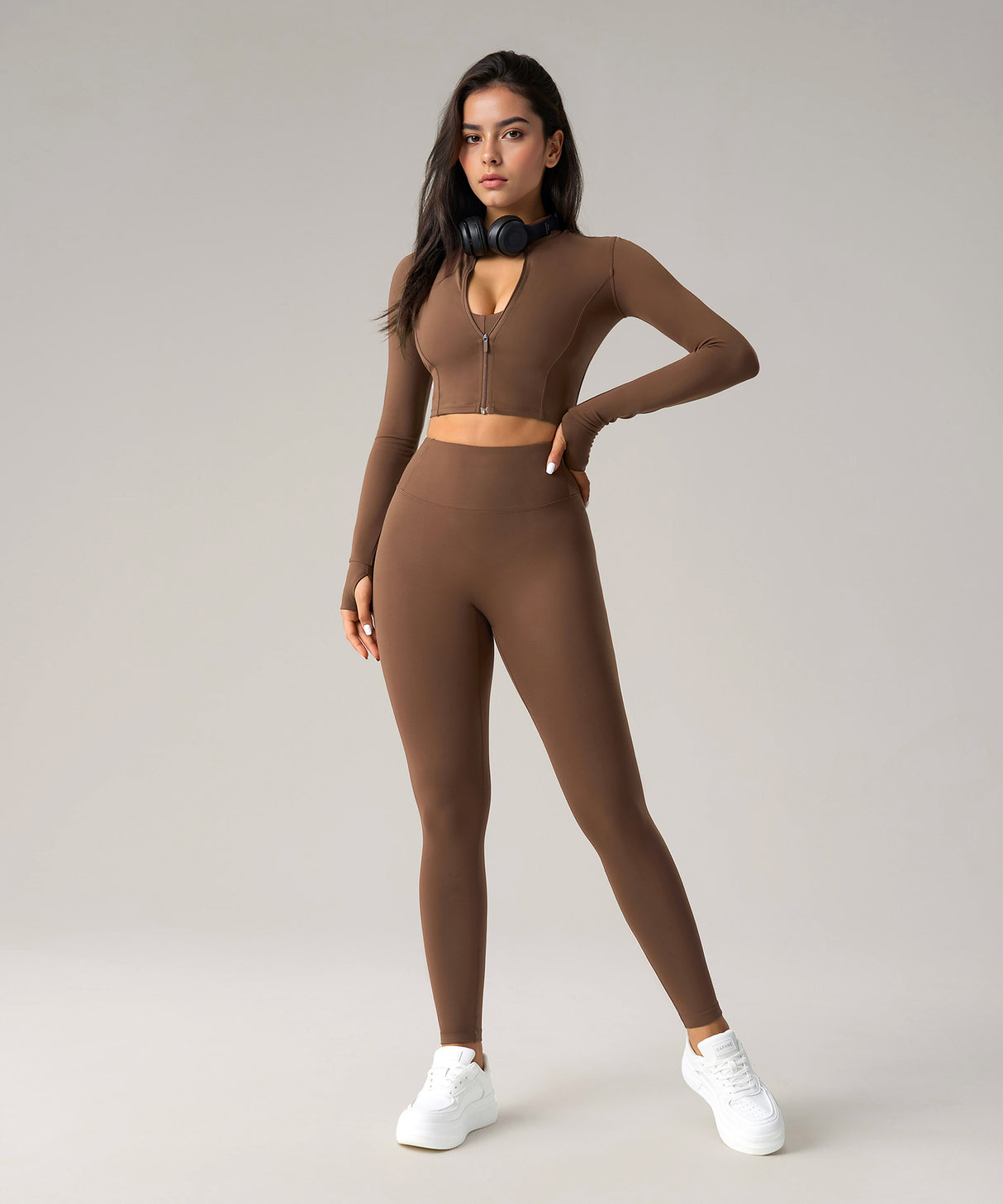 Giacche sportive elasticizzate slim fit con cerniera completa | Giacche leggere da donna