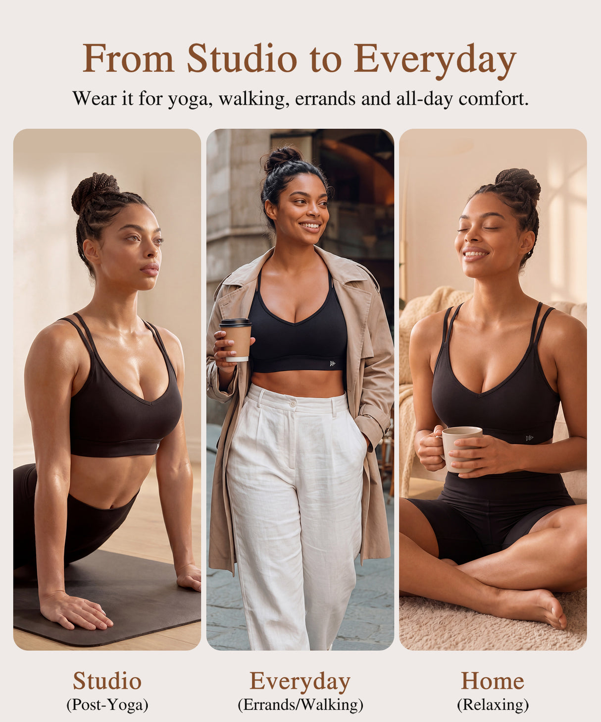 Anywhere V-Ausschnitt Diamond Mesh Yoga-BH | Leicht stützender Sport-BH für Damen