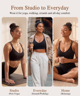 Anywhere V-Ausschnitt Diamond Mesh Yoga-BH | Leicht stützender Sport-BH für Damen