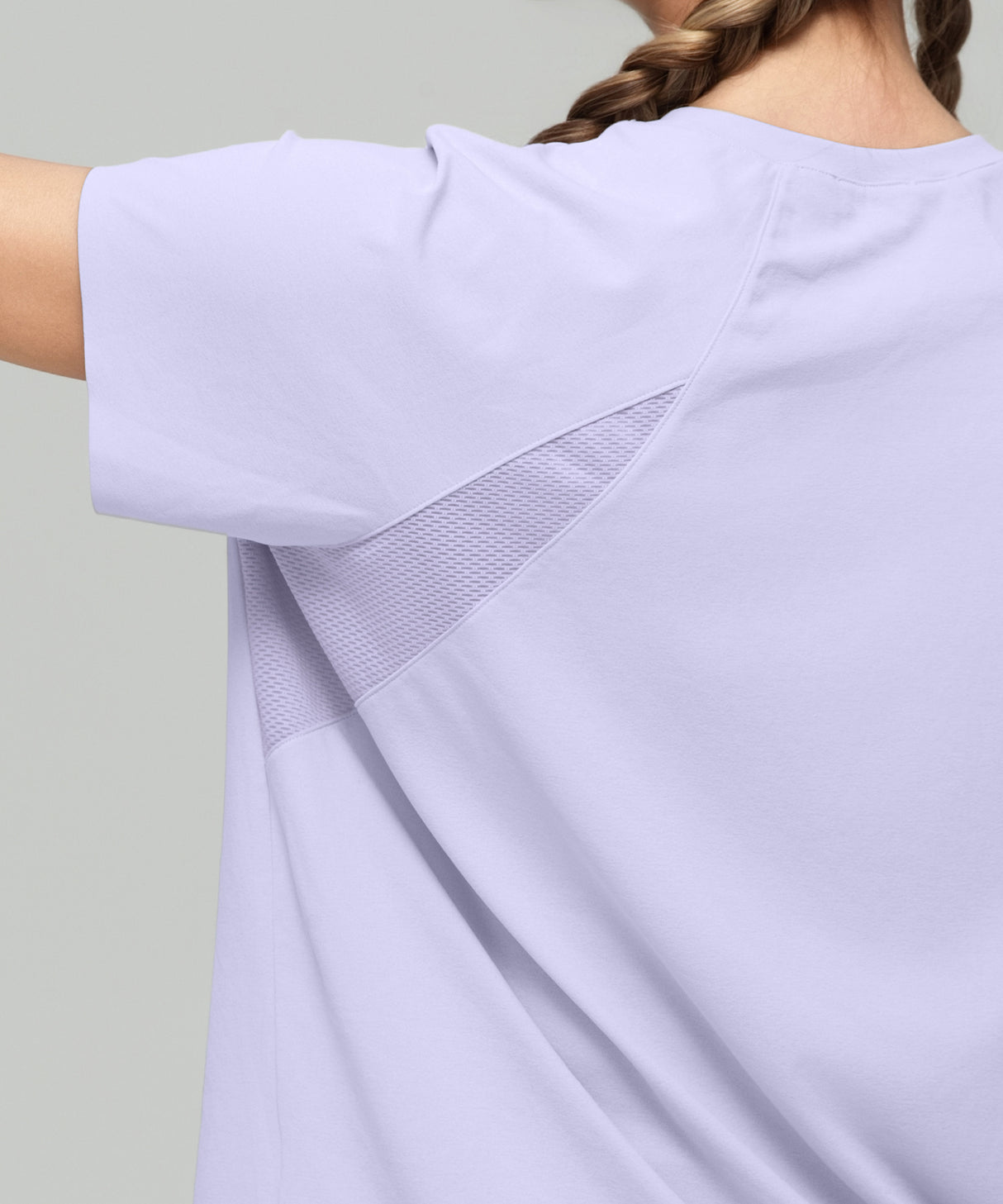 Anywhere Back Mesh Solid Color Comfortable T-shirt