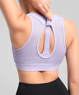 Power Back Adjustable Mesh Running Bra | Women's High Support Sports Bra Purple