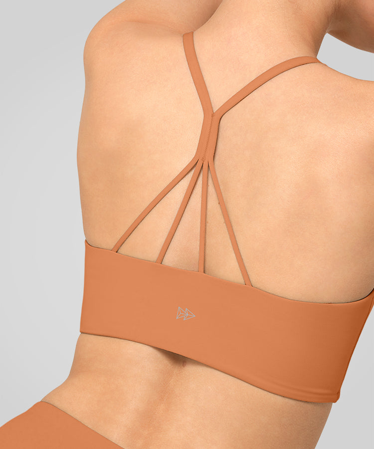 Anywhere V-Ausschnitt Cremeweicher Yoga-BH | Leicht stützender Sport-BH für Damen