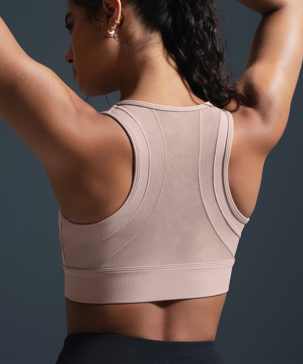 Reggiseno da corsa imbottito Sculpt Zip Mesh Racerback | Reggiseno sportivo ad alto sostegno da donna