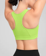 Power Zip Front Breathable Mesh Running Bra | Women's High Support Sports Bra