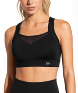 Power Racerback Mesh Full Coverage Running Bra | Women's High Support Sports Bra