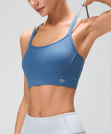 Sujetador de yoga con almohadillas fijas y espalda cruzada Anywhere | Sujetador deportivo de sujeción ligera para mujer