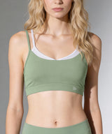 Anywhere Double Straps Removable Cups Mesh Yoga Bra | Women's Light Support Sports Bra