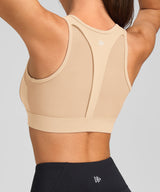 Power T-back Mesh Lightweight Running Bra | Women's High Support Sports Bra