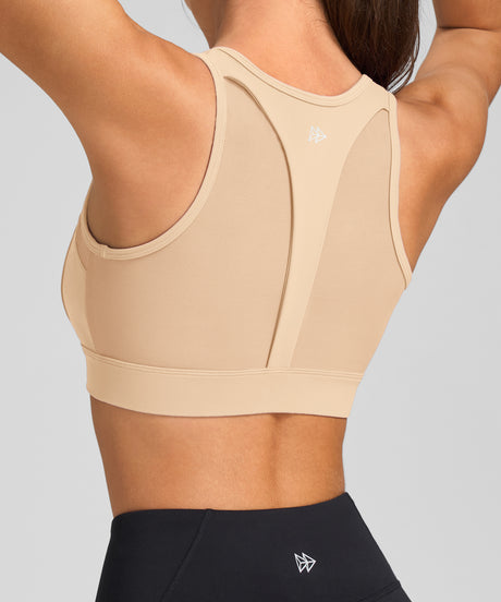 Leichter Power T-Back Mesh-Lauf-BH | Sport-BH mit starkem Halt für Damen