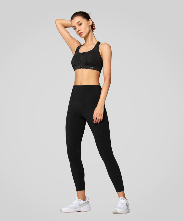 Reggiseno da corsa imbottito con cerniera frontale Enfold | Reggiseno sportivo ad alto sostegno da donna