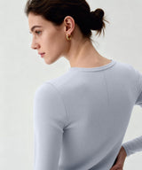 Anywhere Casual Half-Button Collar Long Sleeve Shirt | Women's Long Sleeve T-shirt