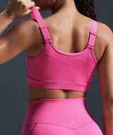 Power Zip Verstellbare Träger Gepolsterter Lauf-BH | Damen Sport-BH mit starkem Halt