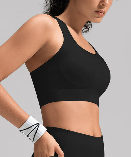Power Multi-Seam Mesh Neckline Running Bra | Damen Sport-BH mit starkem Halt
