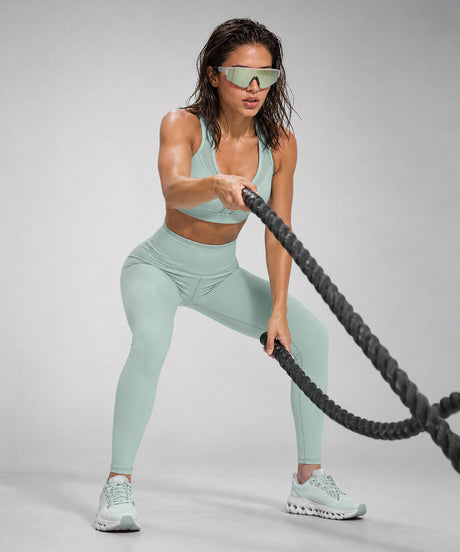 Reggiseno da corsa imbottito con scollo a V e schiena incrociata Power | Reggiseno sportivo ad alto sostegno da donna