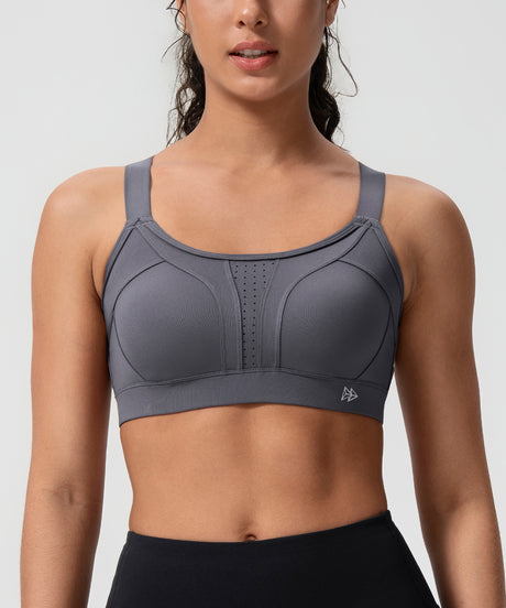 Power Adjustable Crisscross Padded Running Bra | Women's High Support Sports Bra