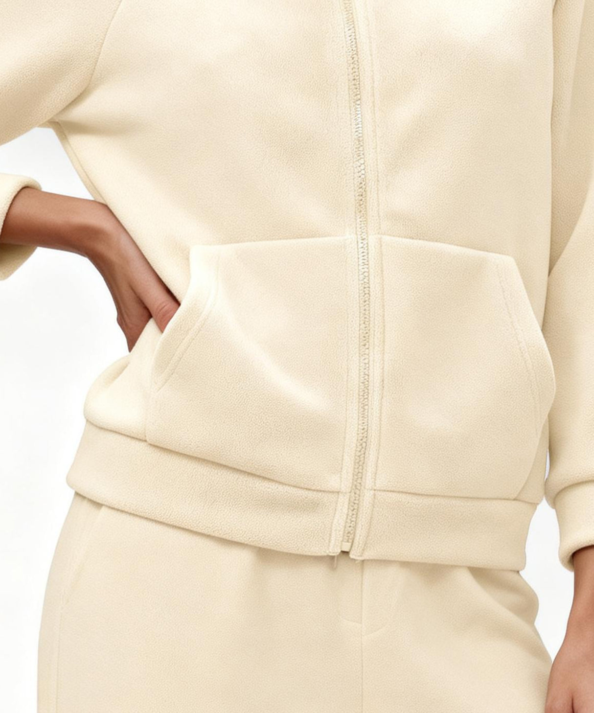 Anywhere Zip Pockets Fleece Stand Collar Jacket | Women's Sports Jacket
