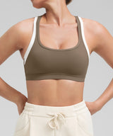 Sujetador de yoga acolchado con doble tirante Anywhere Scoop | Sujetador deportivo de sujeción ligera para mujer